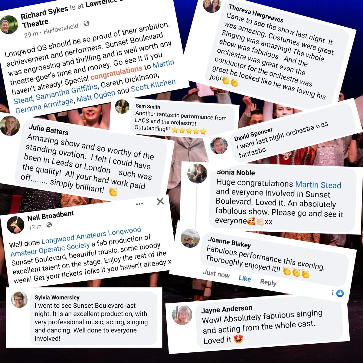 LongwoodLAOS's tweet photo. We are overwhelmed by the fantastic response we've had so far to Sunset Boulevard. Please don't miss out and grab yourself a ticket for one of the 3 remaining performances (tonight and 2 shows tomorrow). You won't be disappointed. 
https://t.co/hyOEFY398x https://t.co/8jZiD6j3tY