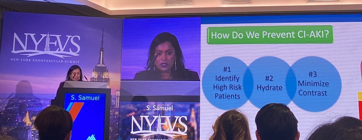 #CathLabRN Sheba sharing how we prevent #CIN for procedural patients. #identify #hydrate #minimize! <a href="/EndovascularNy/">NY Endovascular Summit</a> <a href="/BethOliverVP/">Beth Oliver</a>