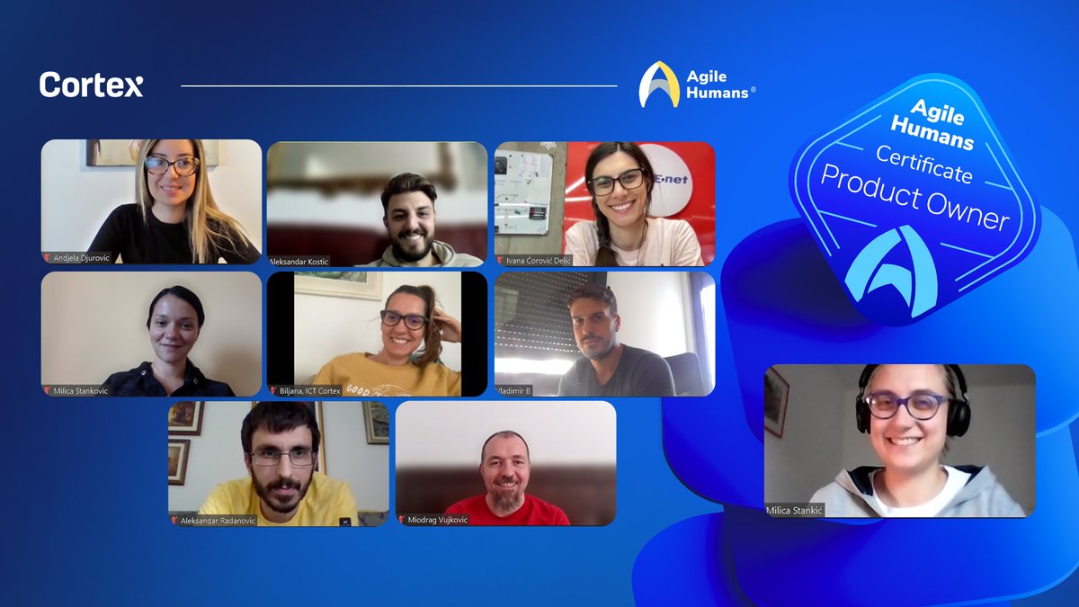 Nedelju za nama obeležilo je još jedno druženje sa ekipom sjajnih ljudi iz ICT Cortex, ovoga puta u pitanju je bio Agile Humans #ProductOwner trening koji su držali treneri Milica i Aleksandar iz <a href="/GrowitTech/">Growit Technologies</a>🎓 u sklopu projekta ''StepUp With Cortex''!
@ictcortex