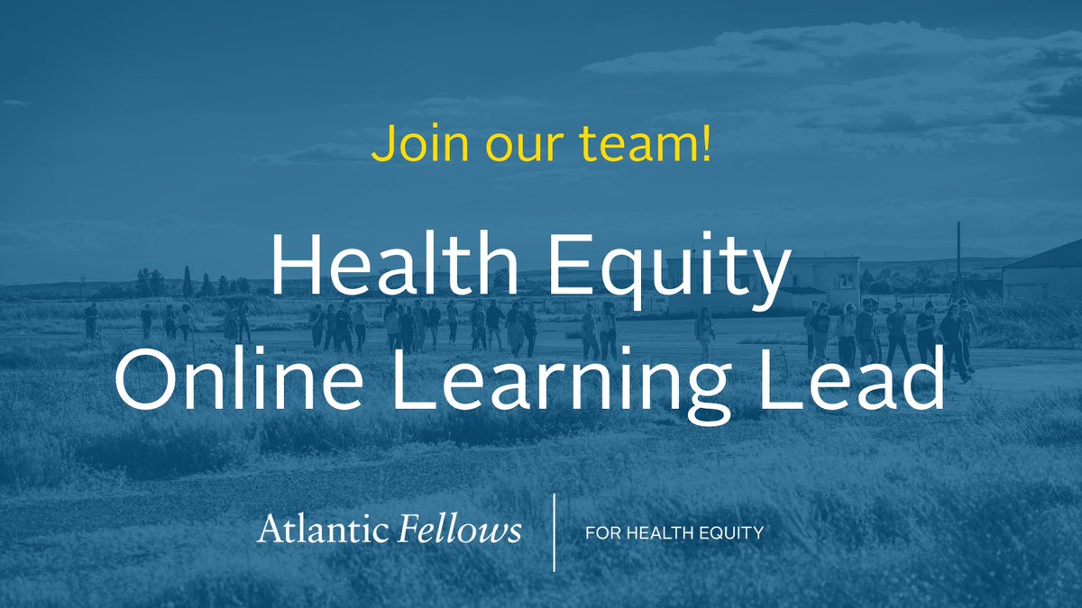 📢 We are looking for a Health Equity Online Learning Lead that will play an integral role in designing and delivering our health equity curriculum. This position is open to candidates in and outside the U.S. Please share with your networks! 📢 ow.ly/aEGy50L4qrN