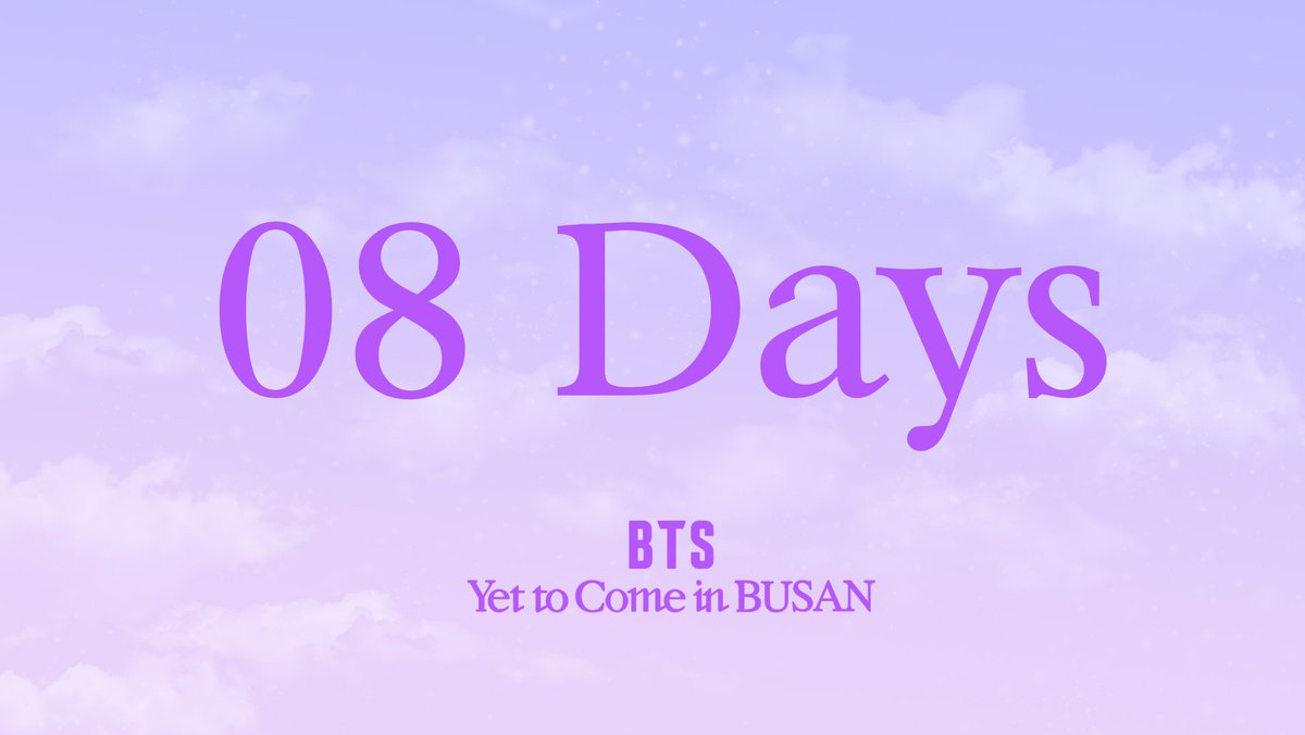 876_BTS's tweet photo. 🏟️ • EIGHT DAYS remain until we get to see the concert event of the season!
#YetToComeInBusan, a free concert by #BTS for the World Expo 2030, is expected to have a tons of ARMYs attending!
Let's prepare for the Most Beautiful Moment in Life #9DaysToBusanConcert https://t.co/mAXO3ubqNI