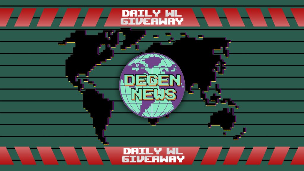 DegenerateNews's tweet photo. ANNOUNCEMENT: @DegenerateNews IS GIVING AWAY 5 WL SPOTS FOR ITS UPCOMING MINT

1. FOLLOW @DegenerateNews 
2. LIKE AND RT https://t.co/PjhfJywiUO