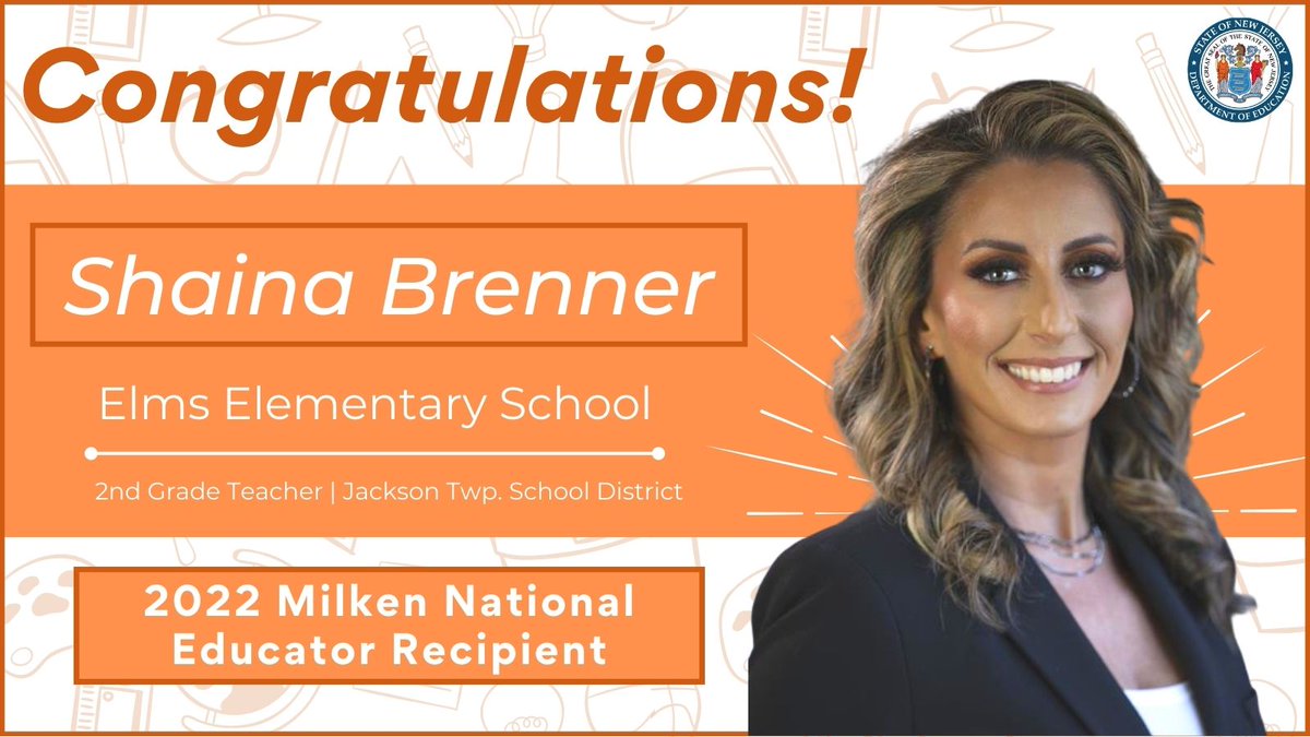 Congratulations to our newest <a href="/Milken/">Milken Family Fdn</a> Educator of the Year: Shaina Brenner of Elms Elementary School in Jackson School District! #PowerOfEducators #MilkenAward
