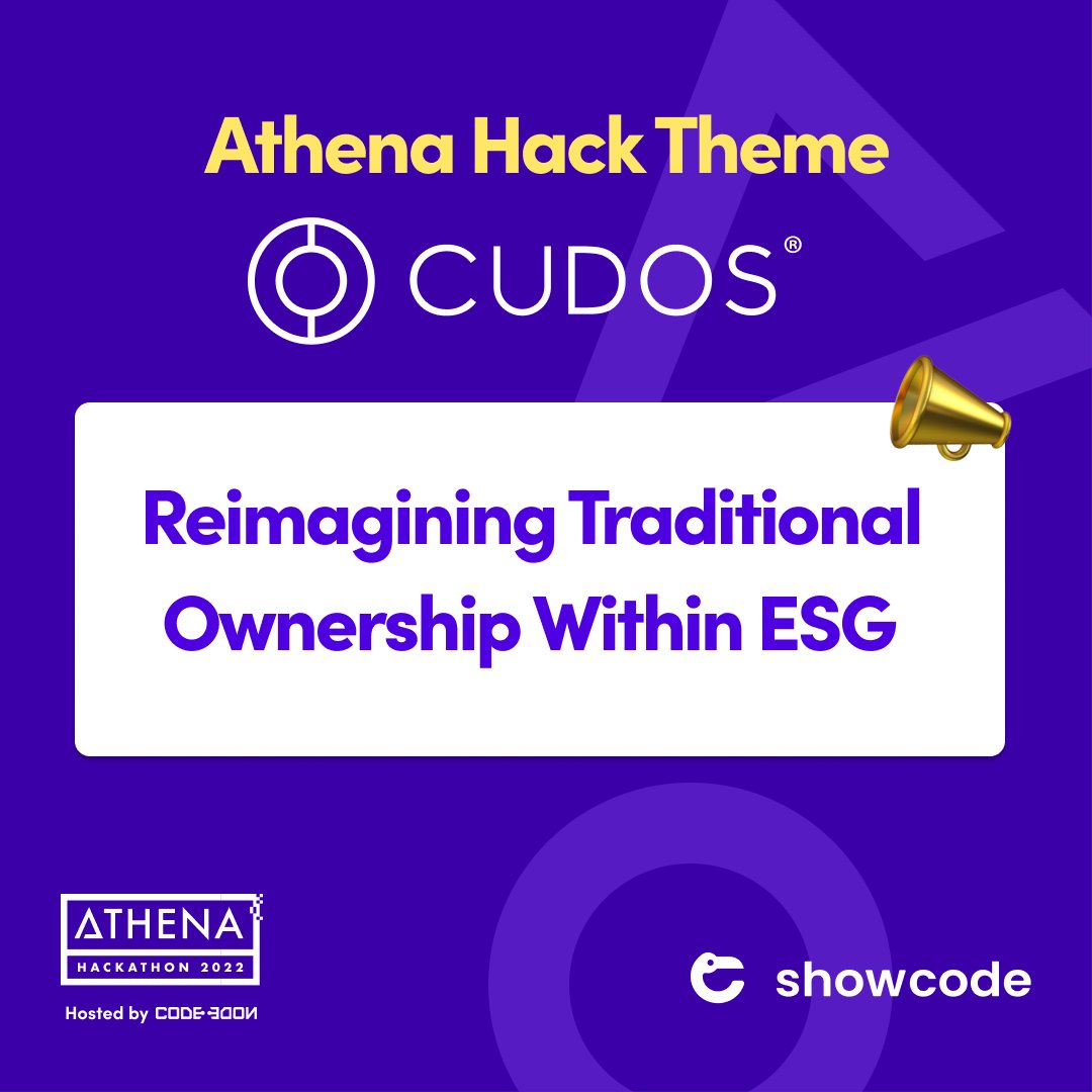 TheAthenaHQ's tweet photo. Our final Athena Hackathon theme has been created by our incredible sponsor @CUDOS_ - we are so excited to have them on board 💜

Virtual hack registrations still happening 👀 https://t.co/MvNdjhVpx8 

See you in two weeks! 😉

#athenacommunity https://t.co/IkUtTtHRq5