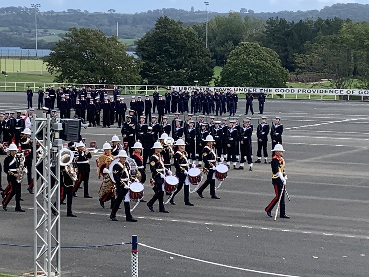 MarkLXXI's tweet photo. Fantastic day @HMS_Raleigh for Hanson pass out parade. Good luck to all new Naval Family members https://t.co/5HdeSUw6aA