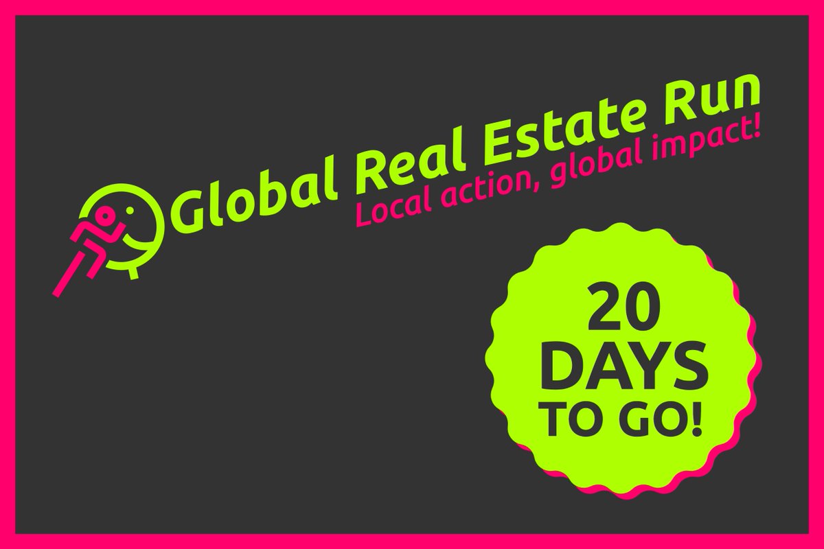 global_re_run's tweet photo. Only a few days left till the 4th Global Real Estate Run takes place.

Join us for the time and place independent event on October 27 &amp; 28. You can register either alone or with a team. Registration and more on our website!

#runforthefuture #realestate #climatechange https://t.co/uuN0e1Bg0X