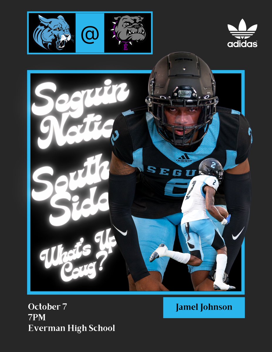 SeguinCougarFB's tweet photo. The bye week has past and it’s time to get back to work🐾
🚨GAME DAY
🆚Everman
📍Everman High School
⏰ 7PM
Come out and be loud as you support your Seguin Cougars🐾🐾🐾
@blin_jr @JuanSeguinHS #SeguinNation #Family #TXHSFB https://t.co/gNUiqvYQUb