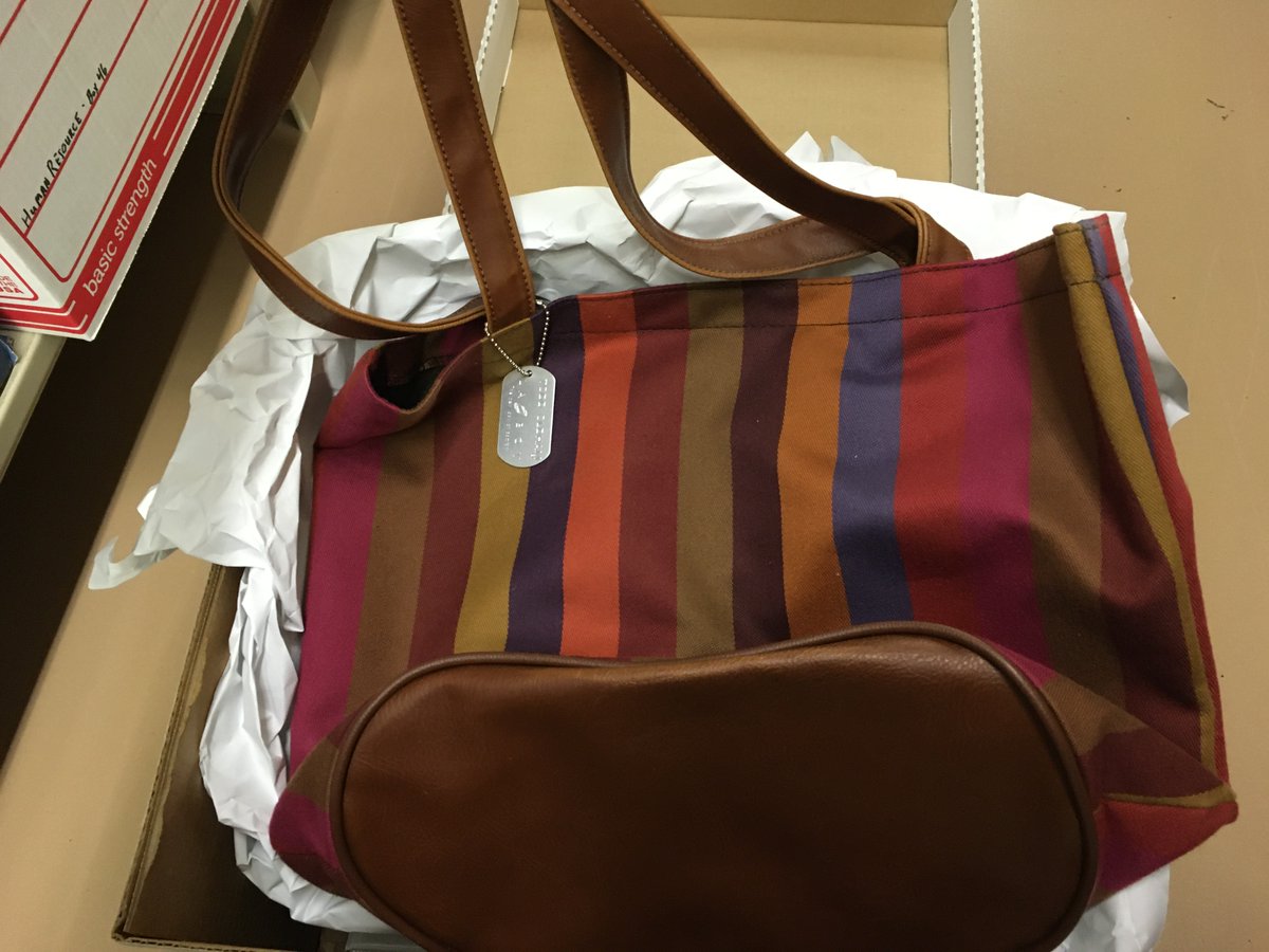 JUArchivist's tweet photo. #ArchivesDYK that the #BensonFordRC has a collection from @lazboy, including this tote bag featuring fabric designed by #ToddOldham circa 2003-2007. #ArchivesHashtagParty @thehenryford https://t.co/EFSUMbdPKL