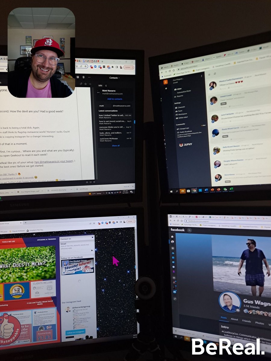 Current view for <a href="/MattNavarra/">Matt Navarra</a> and thr #Geekout. 🙂 #CoolStoryGus