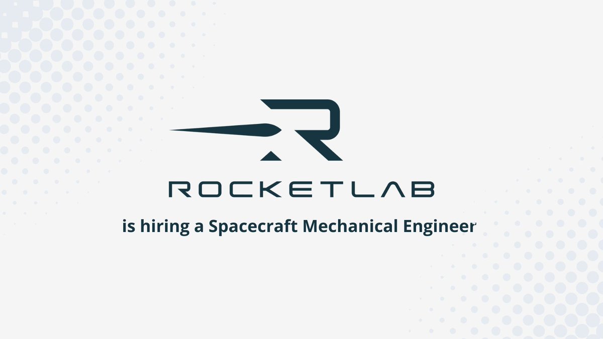 TheSpaceTalent's tweet photo. Want to play a key role in @RocketLab's evolution into an end-to-end space company that delivers launch, spacecraft, and on-orbit operations? Then apply for the company’s open Spacecraft Mechanical Engineer role today: https://t.co/tpxo6ZKcA2 

#spacetalent #engineerjob #stemjob https://t.co/8dB6tiT5KL