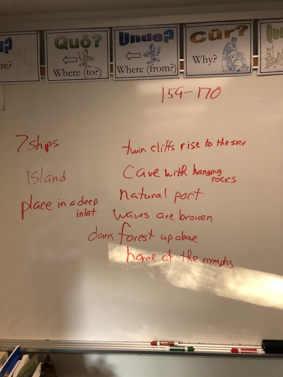 mattwellenbach's tweet photo. Had some fun with DALL-E in class yesterday. Read description of natural harbor in Libya at Aeneid 1.159-170. Students drew an image on the board. Then we put the info into DALL-E to see what it gave us. Here were the two favorites. https://t.co/TvWtSnYIJN