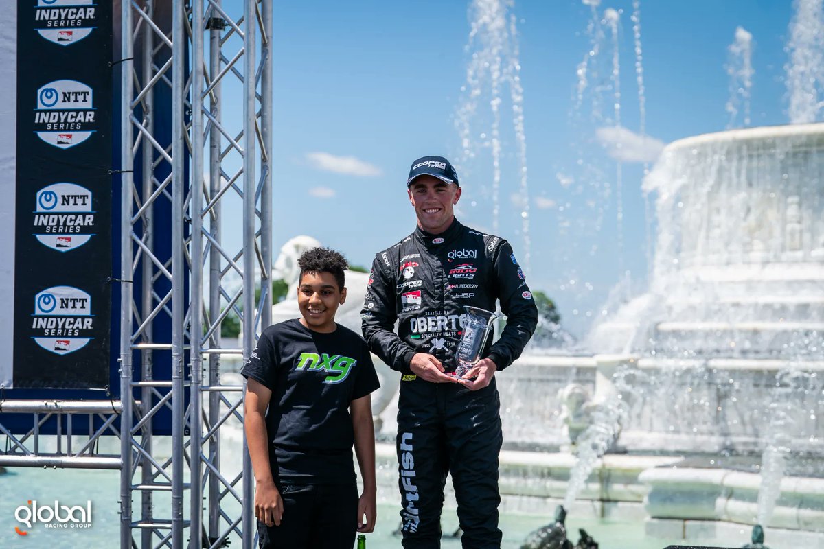 GRGinfo's tweet photo. Looking back at the 2022 Detroit Grand Prix and the last time we'll be able to cool down in the James Scott Memorial Fountain after a podium finish at Belle Isle!

#GlobalRacingGroup / #IndyLights / #INDYCAR / @IndyCar / @IndyLights / @BPedersen24 https://t.co/B9cN80lAqD