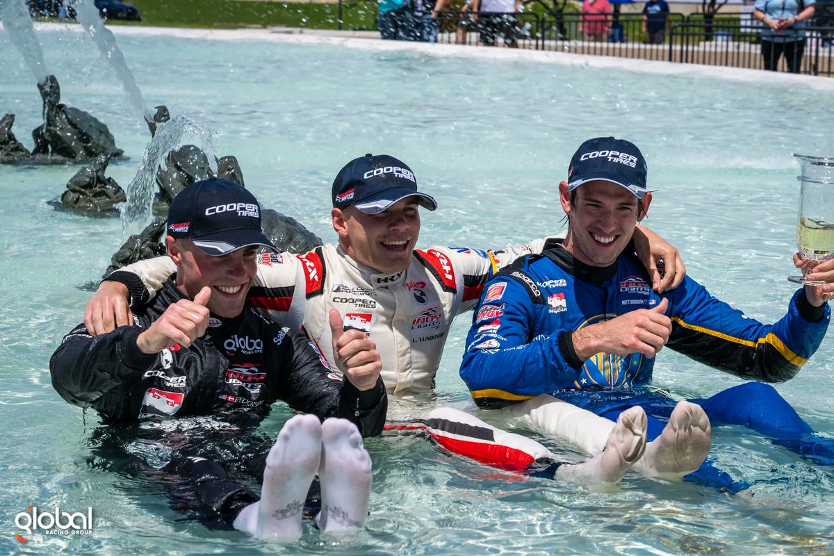 GRGinfo's tweet photo. Looking back at the 2022 Detroit Grand Prix and the last time we'll be able to cool down in the James Scott Memorial Fountain after a podium finish at Belle Isle!

#GlobalRacingGroup / #IndyLights / #INDYCAR / @IndyCar / @IndyLights / @BPedersen24 https://t.co/B9cN80lAqD