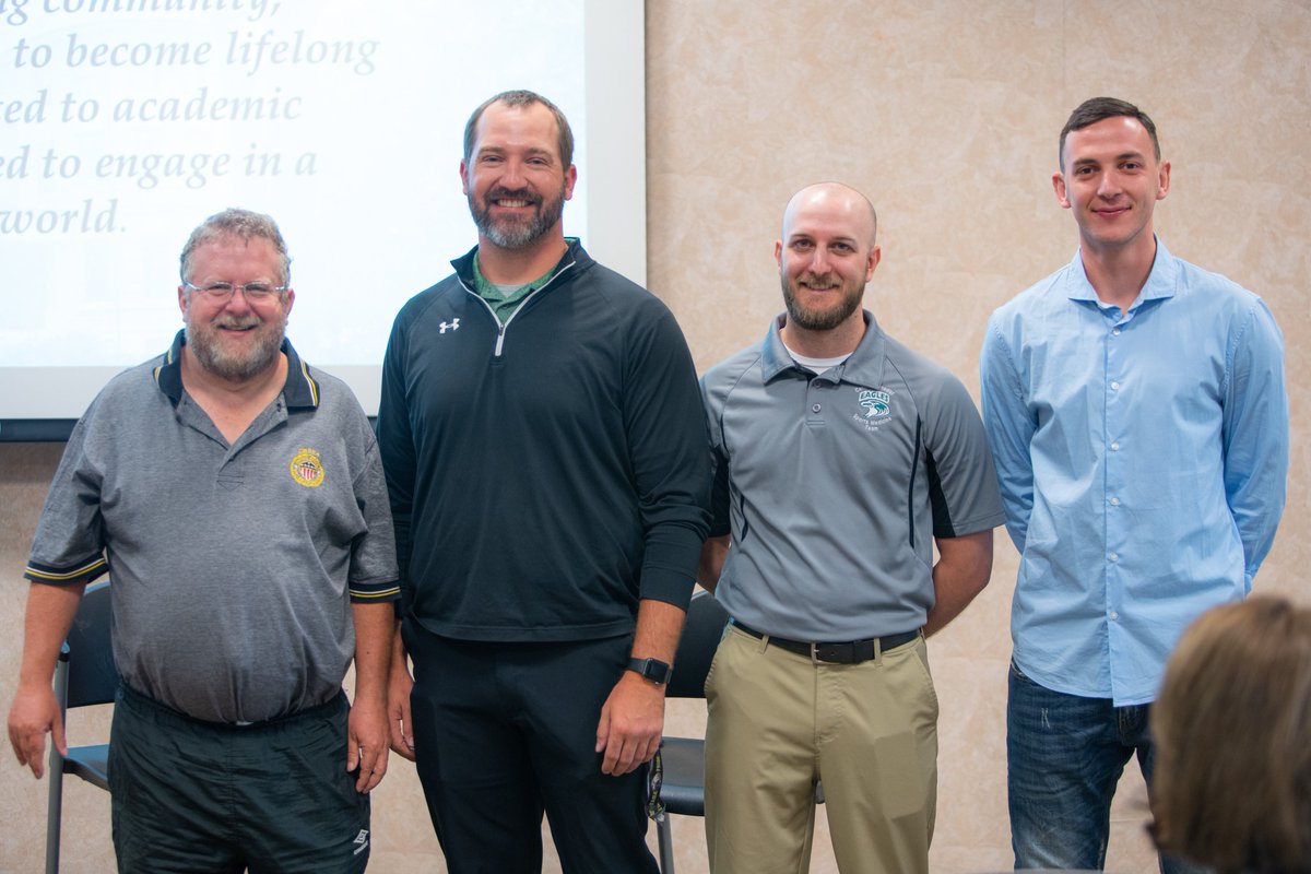 cmuniv's tweet photo. CMU’s Board of Trustees recognized three heroic athletic trainers Thursday for their life-saving efforts a month ago at an Eagles soccer game. Referee Mike McCrary, whose heart had stopped during that game, was on hand to thank the trainers, who performed CPR on McCrary. https://t.co/C3RTIdqtrW