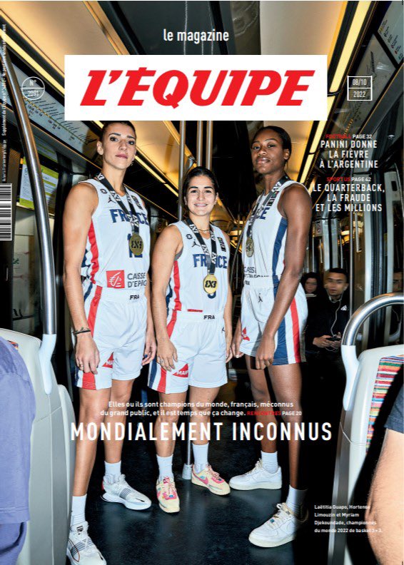 « Elles sont championnes du monde, françaises, méconnues et il est temps que ça change » ❤️📰

Nos Bleues sont en couverture du prochain numéro de <a href="/lemaglequipe/">Le magazine L'Équipe</a>, disponible demain en kiosque.