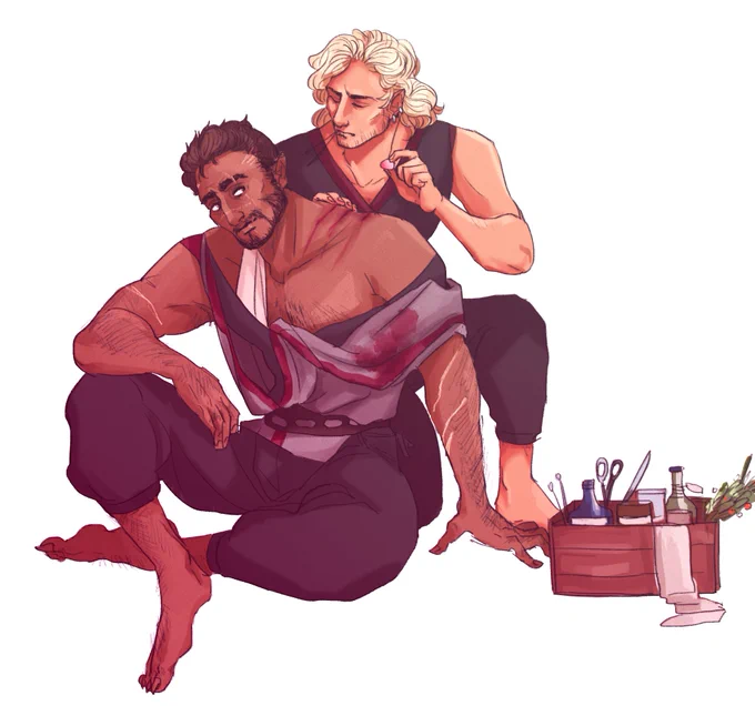 a commission for  with his ocs!! thank you again 