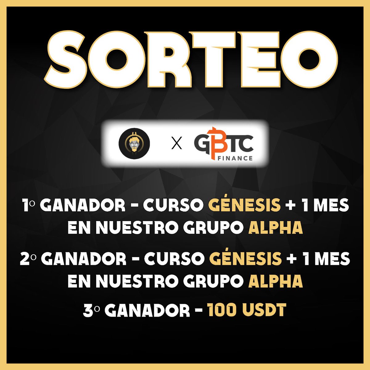 dsctlzscrypto's tweet photo. ¿Viste el sorteo que lanzamos ayer en el directo con @gbtcfinance ?
Te dejo por aquí el link del post para que puedas seguir los pasos y optar a uno de estos 3 premios 👇🏻
https://t.co/b7t8d5KVTe
¡𝗦𝗨𝗘𝗥𝗧𝗘 𝗙𝗔𝗠𝗜𝗟𝗜𝗔!
El lunes 10 de octubre saldrán los ganadores 🏆 https://t.co/Flzbf9atXO