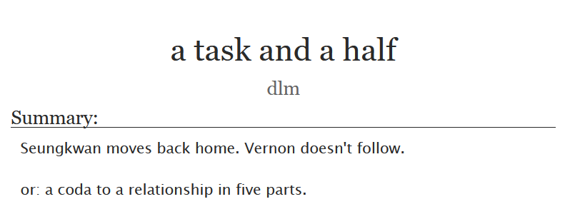 thembocollector's tweet photo. new fic out now don't kill me for this one

"a task and a half"
rated: g
pairing: verkwan
https://t.co/tdudj8kVfV https://t.co/sts9RBKb95