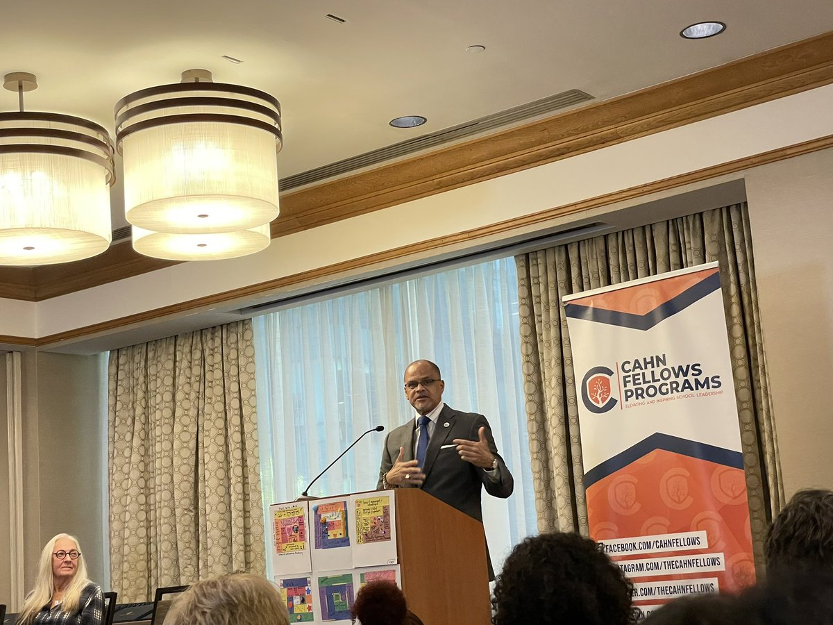 Keynote Speaker David C. Banks Chancellor, NYC Dept. of Ed & 2003 @TheCahnFellows inspiring distinguished public school principals from across the country to strengthen our school systems. @LAUSDHR