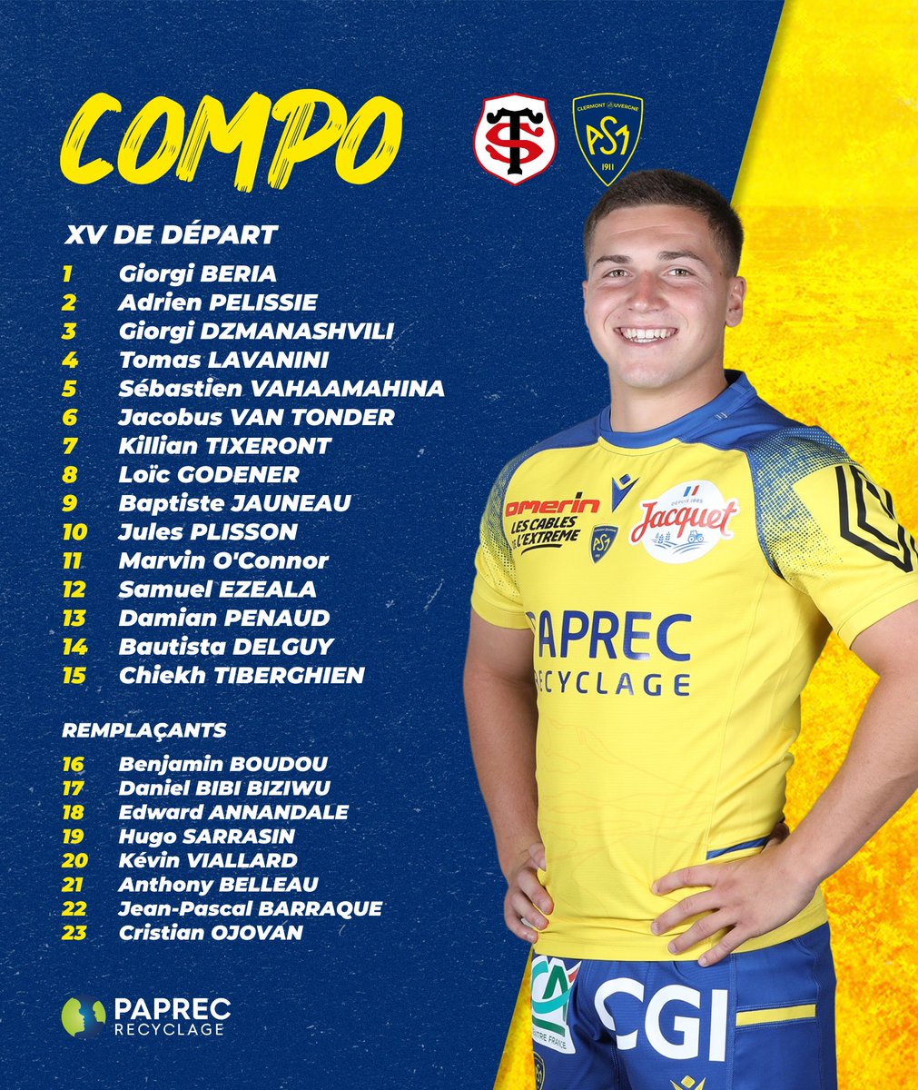 ASMOfficiel's tweet photo. 📢 𝙇𝙖 𝘾𝙤𝙢𝙥𝙤  💛💙

📍Samedi à 21h05 au stade Ernest-Wallon 
#J6 @top14rugby 

👉 plus d'infos https://t.co/h0w1yDU65Z 
#STASM  | #YellowArmy https://t.co/x4BCmcrEsG