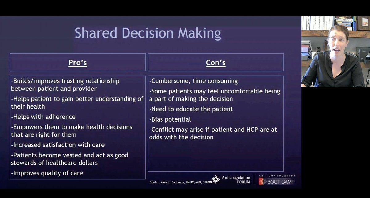 AnticoagForum's tweet photo. Our own Dr. Van Beek here to teach shared decision making, health literacy & all we need to support patients! #ACForumBootCamp join us! 30 days of access - https://t.co/w73njlkvGj https://t.co/aOGJCJ8ELQ