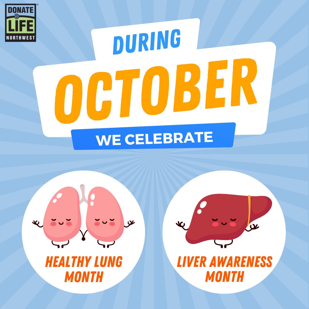 donation_info's tweet photo. donatelifenw: October is #HealthyLungMonth & #LiverAwarenessMonth. Did you know that today, there are 11,052 Americans waiting for livers & 1,025 waiting for lungs? Stay tuned to our social media this month for more liver & lung facts! #factfriday #didyo… https://t.co/t76byuYEA5