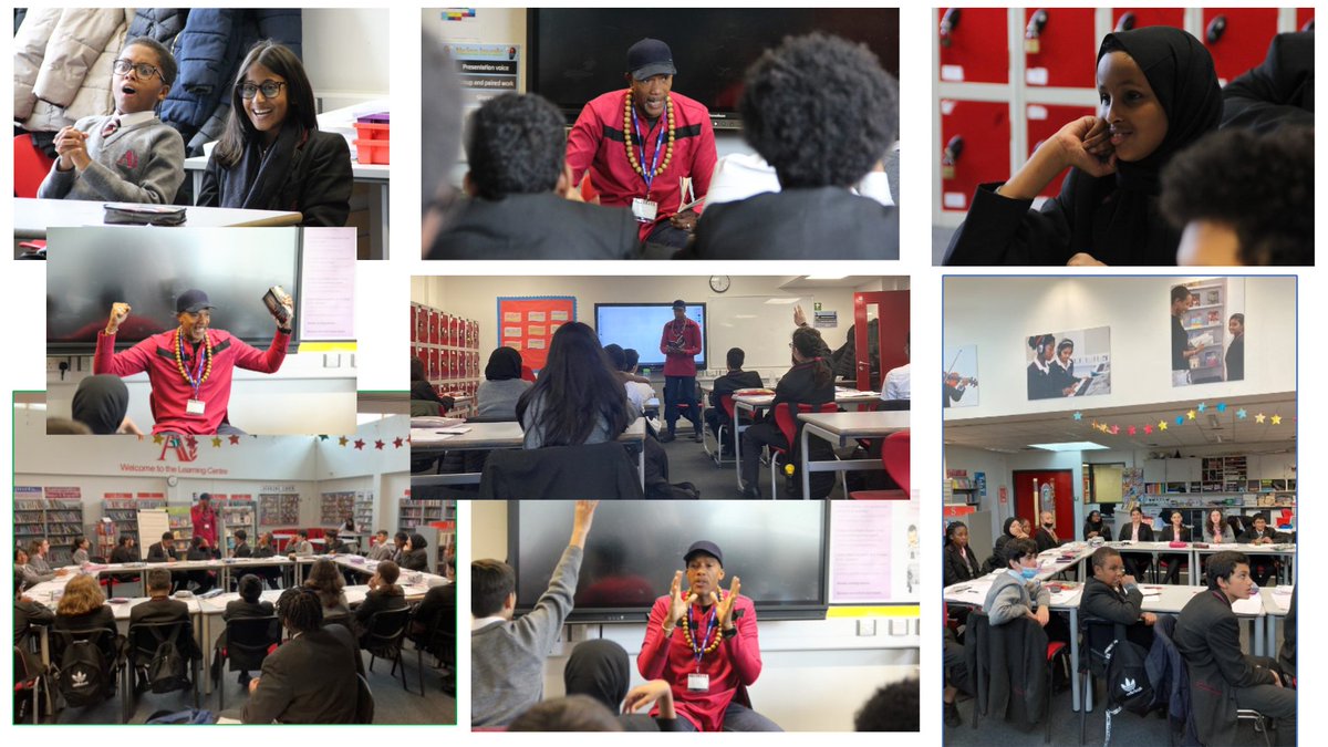 We celebrated #NationalPoetryDay this week with a visit from <a href="/Adisapoet/">Adisa</a> the Verbalizer. We had such a fun time in workshops and a poetry slam - thank you for such an inspiring day! #poetry #poetryslam 🥳