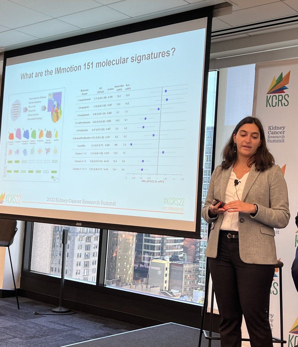 DrChoueiri's tweet image. Dr @ReneeSaliby super star @DanaFarber_GU knocking it out of the park with her work with the molecular clusters in mRCC! Bravo! #KCRS22 @BraunMDPhD @ShuklaSachet @VanAllenLab #WCRM
