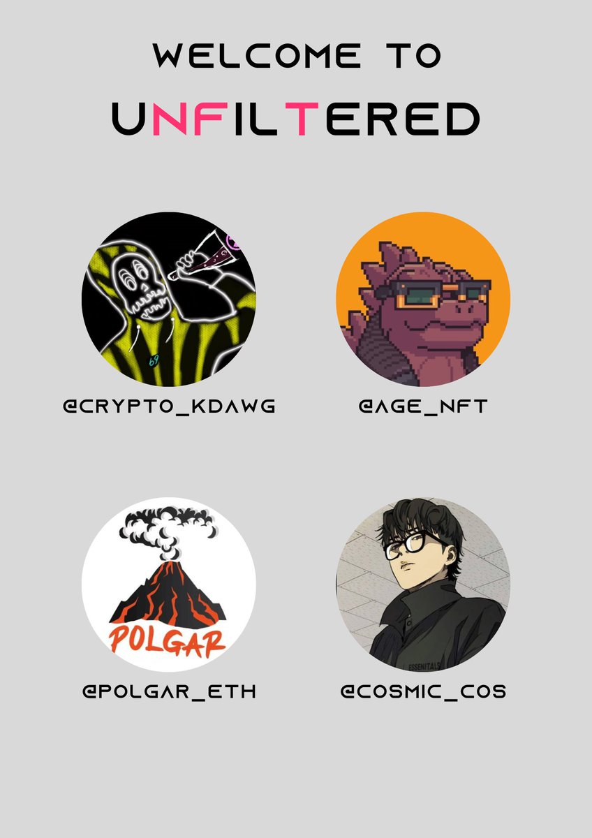 We'd like to extend our warmest welcomes to @Crypto_kdawg @Age_nft <a href="/polgar_eth/">Polgar</a> <a href="/cosmic_cos/">cosmic</a> as our newly onboarded alpha callers.