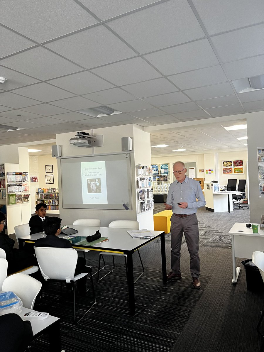JHGSHistory's tweet image. Thank you to Gerry Hahlo who spoke to staff and students today about his Father’s experience as a Kindertransport child and his Grandfather’s role in WW1 #BeMoreInvolved #BeMoreKnowledgeable @JHGSHW