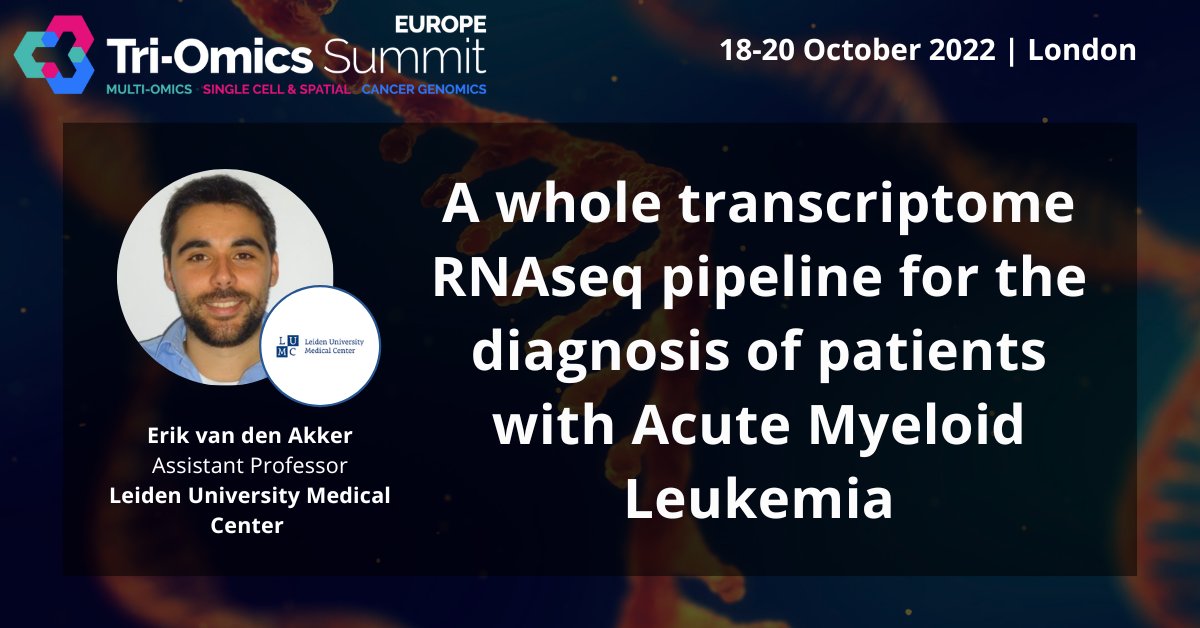 Front Line Genomics (@flgenomics) on Twitter photo To get insights into whole transcriptome #RNAseq for Acute Myeloid Leukemia diagnosis and advancements in #precisiononcology, get your ticket to the Tri-Omics Summit and hear from <a href="/erikvandenakker/">Erik van den Akker</a> <a href="/LUMC_Leiden/">LUMC Leiden</a>
hubs.la/Q01pcKzm0
#cancergenomics To get insights into whole transcriptome #RNAseq for Acute Myeloid Leukemia diagnosis and advancements in #precisiononcology, get your ticket to the Tri-Omics Summit and hear from <a href="/erikvandenakker/">Erik van den Akker</a> <a href="/LUMC_Leiden/">LUMC Leiden</a>
hubs.la/Q01pcKzm0
#cancergenomics