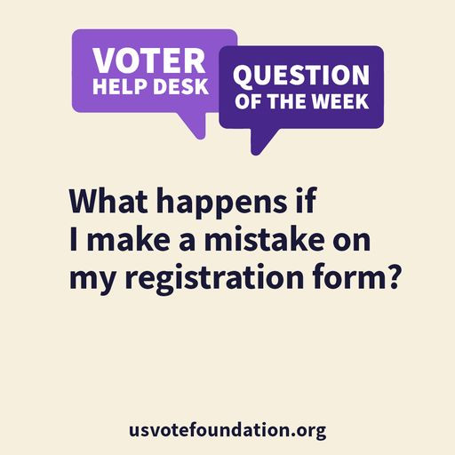 US_Vote's tweet photo. Obviously, we urge you to be careful when filling out your registration form. But mistakes happen to everyone. If you notice a mistake you made after returning your form, you can still rectify it! Find out how to here: https://t.co/Ja19b24MFG https://t.co/auWjyCxdYW