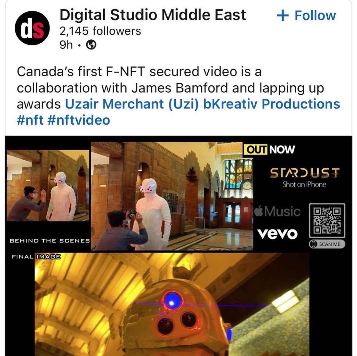 Kri8Labs's tweet photo. Stardust is Everywhere💫
Thank you !!! @broadcastprome and
@digitalstudiome 
We got featured in the biggest #broadcast and digital
magazines around #dubai , #middleeast &amp; #mena
regions, this is extremely special for our entire team.Thank you to everyone
#kri8labs #feature #bkp https://t.co/5rpOjlLGLS