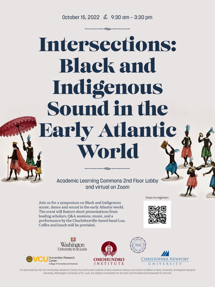 mialva11's tweet photo. Join us for the public-facing part of this event on Saturday, Oct 15, 9:30am-3:30pm ET. There'll be presentations on sound objects and a concert. Made possible by @CRE2_WashU @WashUHumanities @OIEAHC @CNUcaptains @VCU and VCA. Co-organized w @MissCaton Sarah Finely + Sarah Eyerly https://t.co/MTsCqDtq2Z