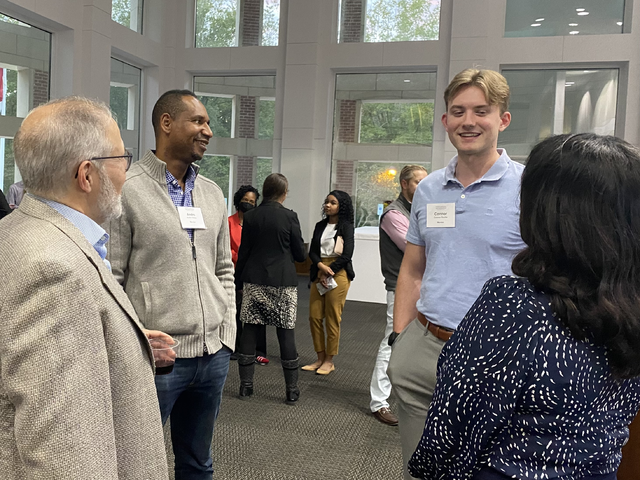 NCBAorg's tweet photo. The NCBA hosted the Intellectual Property Student Mentorship Reception yesterday at the Bar Center to kick off mentee and mentor matches. Thank you to @ParkerPoe for sponsoring this event! Find out more about the NCBA Intellectual Property Law Section: https://t.co/EZnRHPjDRa. https://t.co/sViVZHo0FX
