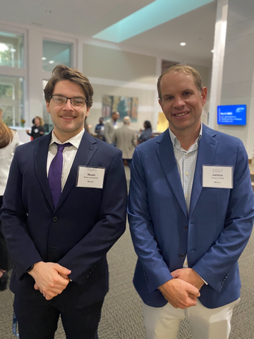 NCBAorg's tweet photo. The NCBA hosted the Intellectual Property Student Mentorship Reception yesterday at the Bar Center to kick off mentee and mentor matches. Thank you to @ParkerPoe for sponsoring this event! Find out more about the NCBA Intellectual Property Law Section: https://t.co/EZnRHPjDRa. https://t.co/sViVZHo0FX