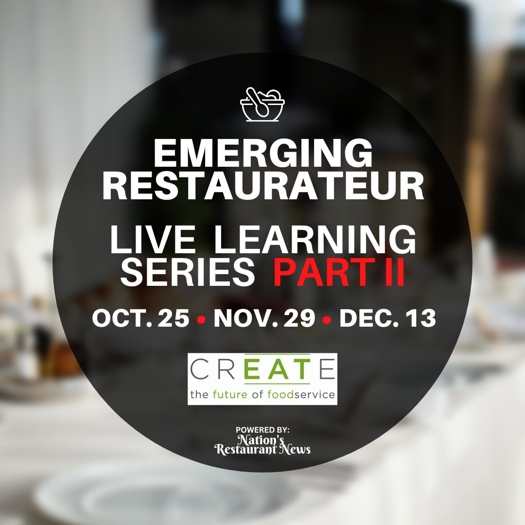 LARiAProject's tweet photo. Mastering Menu Engineering - Live Learning Series

Join the Emerging Restaurateur Live Learning Series for this can’t-miss series as they discuss how the next wave of restaurant leaders unlock their full potential!

Register Here: https://t.co/TrVeXFYCYM

#NationsRestaurantNews https://t.co/MDoRfnOBO4