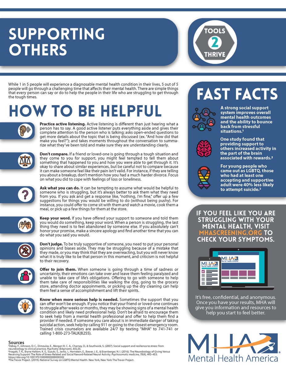 VPSD Mental Health Awareness Week! All week we will be highlighting different areas of mental wellness to help everyone reach their full potential! 
Friday: Supporting Others - How can you help others who may be struggling?