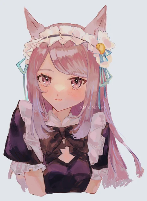 なんかいつの間にか写真と動画が同時に貼れるようになってるからメイドマックちゃんのメイキングでも貼っとくわね(加工前だから完成絵と比べると色薄いです)  