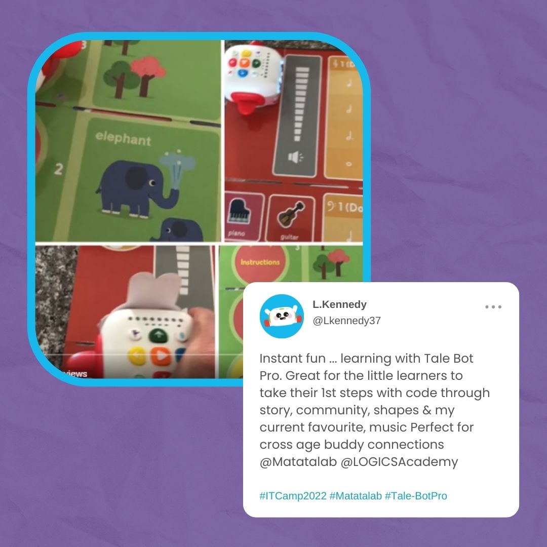 MatataStudioEDU's tweet photo. It’s great to see how you use our coding robots and what you love about the Tale-Bot Pro 🤖
Keep sharing your coding activities & tag us @matatalab
If you’ve got the tale-bot use #talebotpro
Or the coding set #matatalabcoding
We’ll keep a look out for your photos and videos! 👀 https://t.co/qwTUjkYfbS