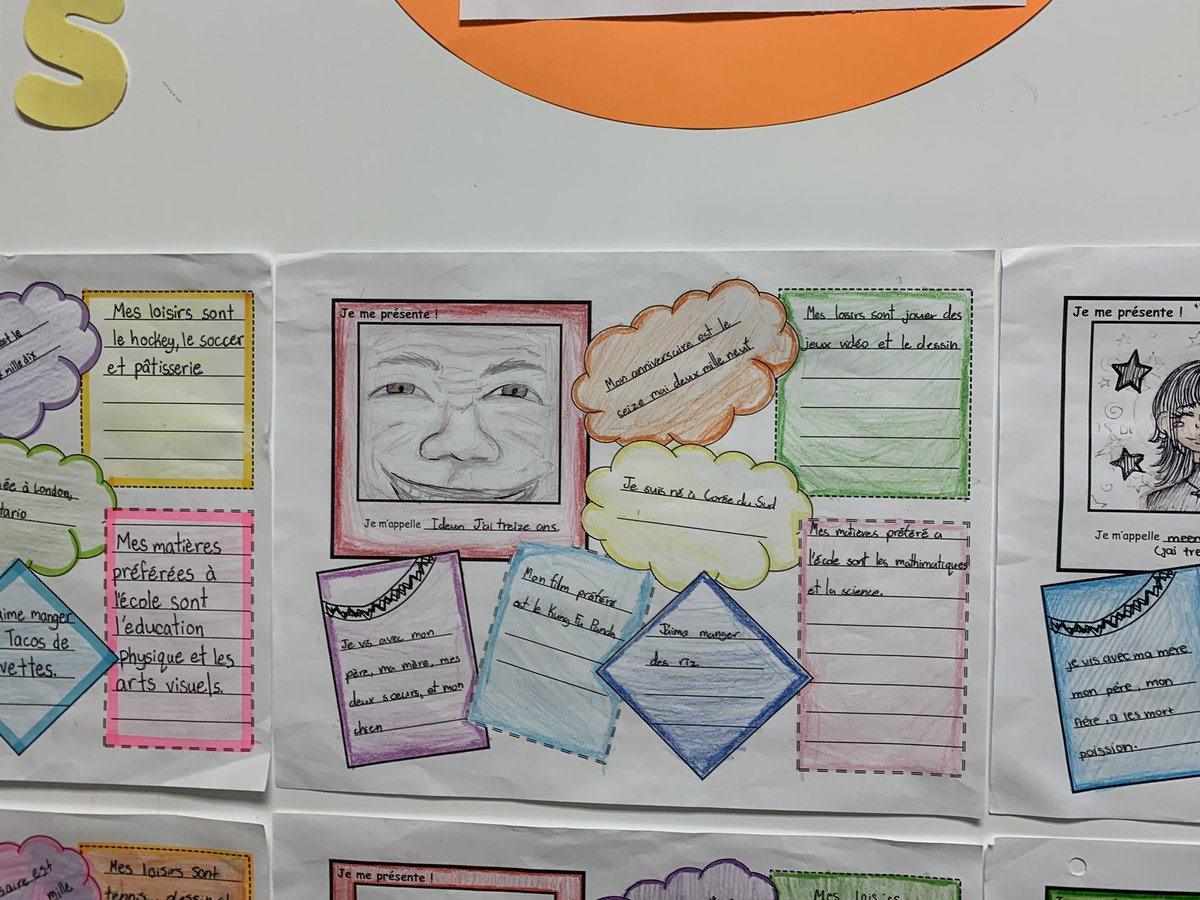 MmeDoucette's tweet photo. Nous nous présentons à @OxbowPS !!👋🏼 I am so proud of the grade 7 and 8 students and the hard work and creativity that they put into these! ☺️ Bravo! @TVDSBFSL https://t.co/BwWdMHFYWL