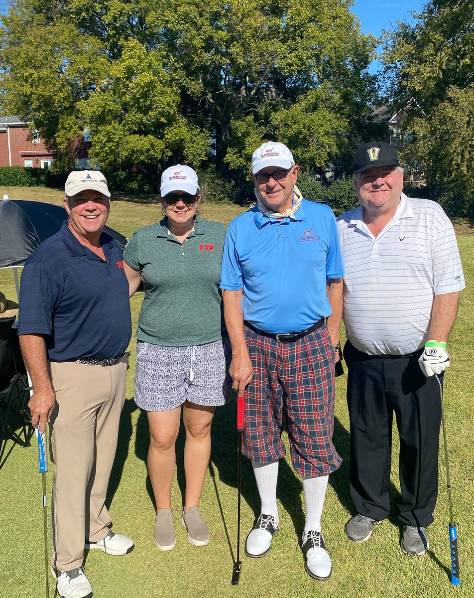 TTLInc's tweet photo. What a beautiful day in Franklin, TN, for the ninth annual Mayor's Cup Golf Tournament!  Mike Cochrane, Susannah Medley, Mayor Moore, and Randy Laine celebrated the tournament's success in raising money for Franklin Tomorrow, a community visioning nonprofit. ⛳ https://t.co/E4hDgotkZF