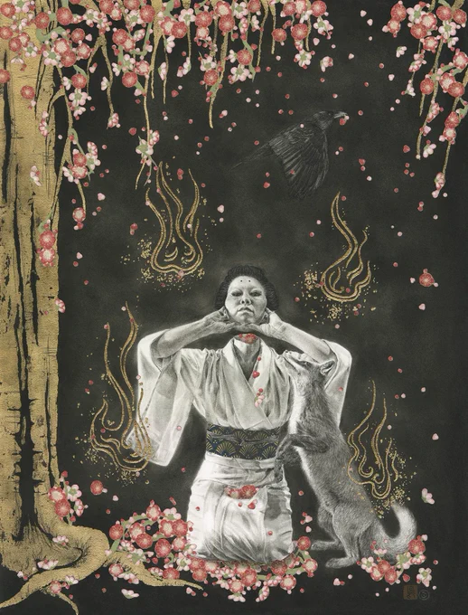 Today on Feature Friday is the unique and creepy work of ! I love how they use gold elements and I could look at all the little details forever! Amazing! 