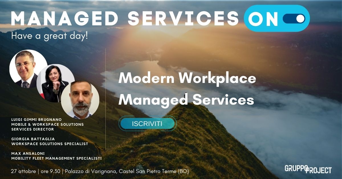 Garantire a tutti gli utenti di lavorare ovunque e in qualsiasi momento rende indispensabile dotarsi di strumenti e servizi in grado di assicurare la funzionalità e dare sicurezza informatica all'utente e all’organizzazione.
Scopri i Managed Services 👇
bit.ly/3fNOMPJ