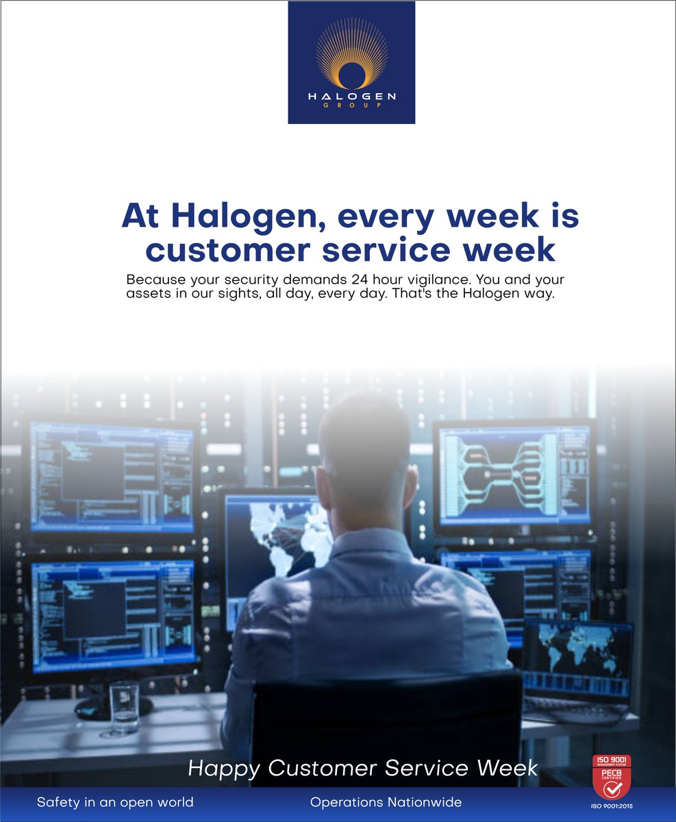 halogen_group's tweet photo. @halogenNG, every week is Customer Service Week!
Thank you for your unwavering support.
#enablingsafety
#customerservice
#safetyinanopenworld https://t.co/2jE7FtfMNq