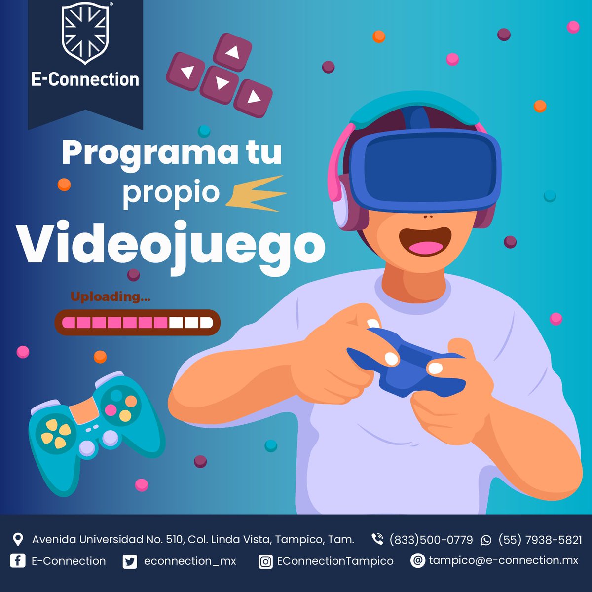 Si eres de las personas que les encantan los videojuegos, E-Connection te ofrece cursos en donde podrás aprender a desarrollar los tuyos desde cero.

#econnection #robóticaeducativa #techgeneration #nativosdigitales #clasesvirtuales #clasesonline #clasesrobotica #videojuegos