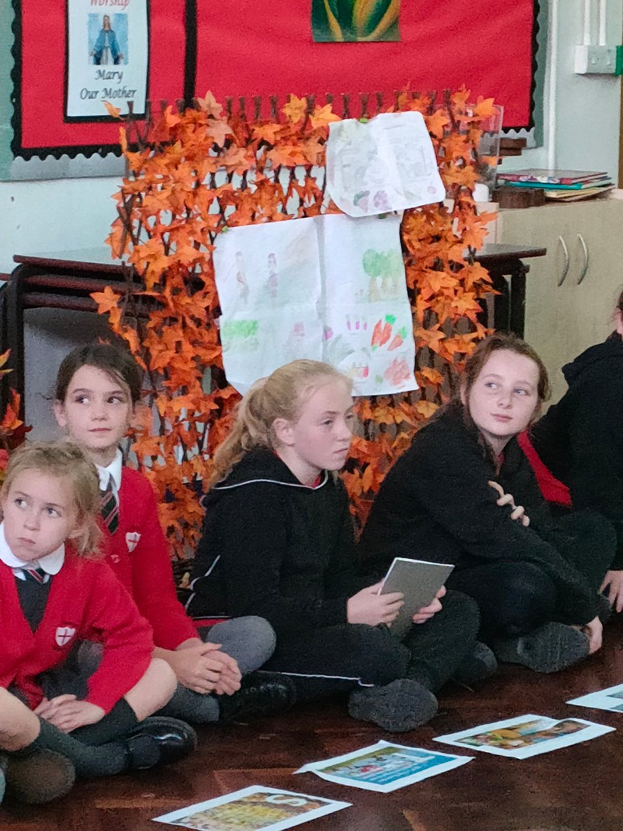 StGeorgesL31's tweet photo. Some of our 'SpiritSquad' children planned and led our harvest assembly for our juniors today. They chose their own scripture, songs and speaking parts. Fantastic effort! They are asking families to please donate food for our food bank next week. #restg https://t.co/En9oDEt3Gd
