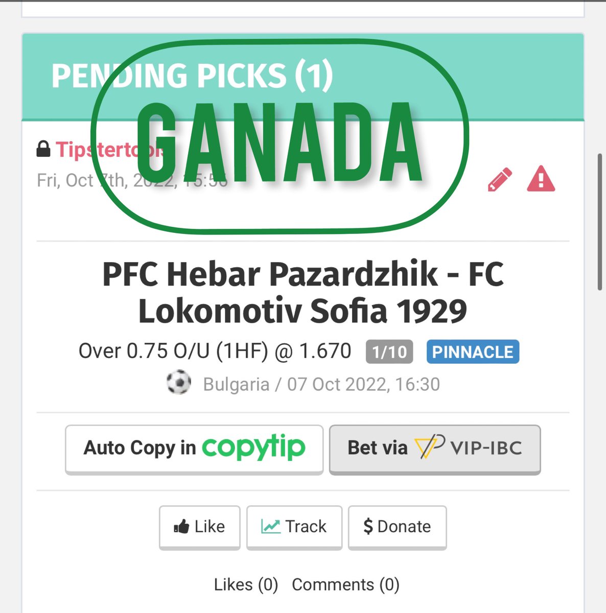 TipsterTools's tweet photo. Otra por la via rapida 💨 
Suscríbete con nosotros en Blogabet 👉 https://t.co/ucKrup8Jsa (30 dias o 7 dias prueba)

#tipstertools #bet365 #bwin #sportium #betfair #codere #williamhill #888 #apuestasfutbol #apuestas #pronosticosdeportivos #tipsters #blogabet https://t.co/UKJ93qsc0H