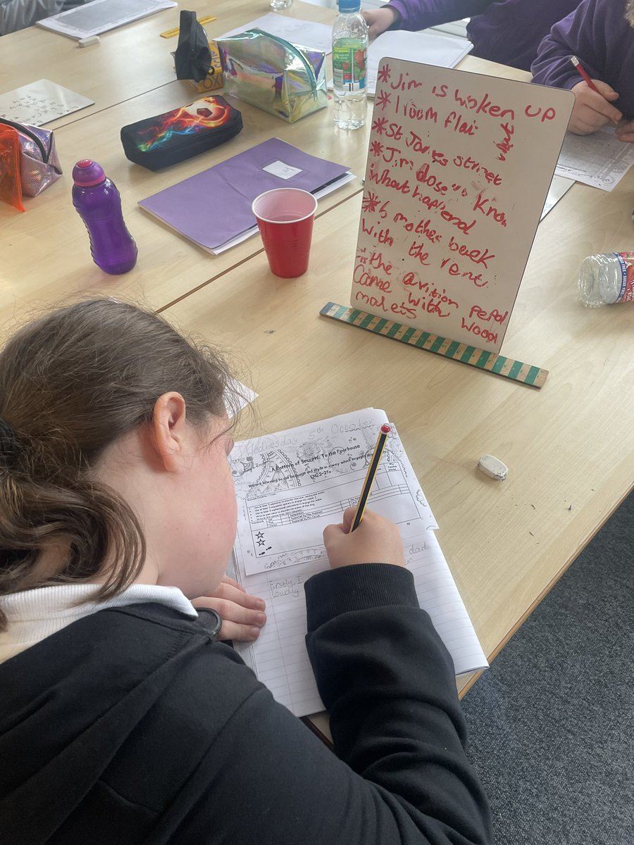 MissAnderson002's tweet photo. We listened to the author of our class novel “A Pattern of Secrets”, read chapter one. We then summarised the main events, and wrote a recount of the morning Jim goes to the Poorhouse 💜 @ljlittleson #learningtolearn #victorianscotland #aileymillauthors https://t.co/JtzaJNgBZQ
