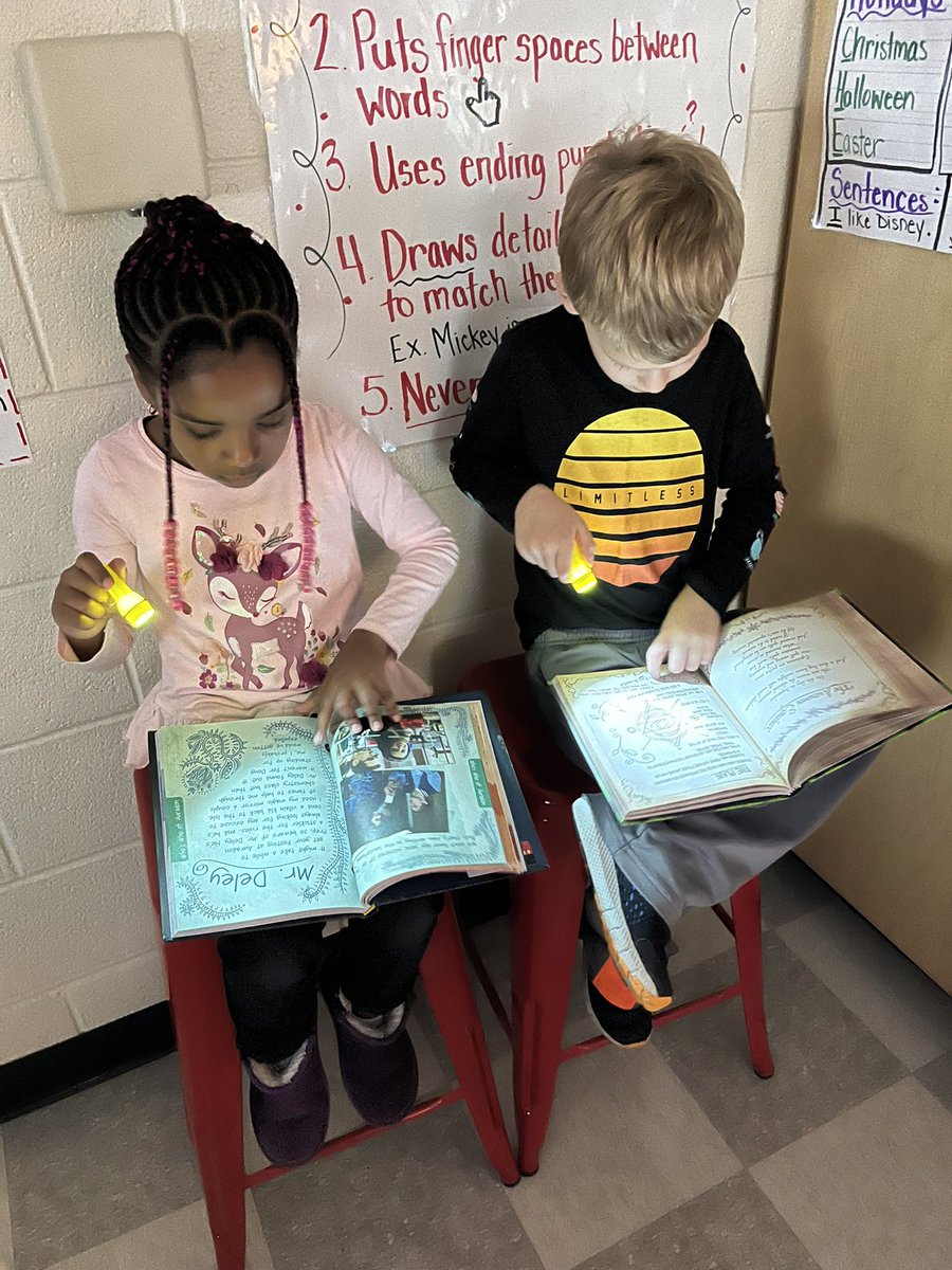 MrsTsClubhouse's tweet photo. Flashlight Friday in full effect! #readingtoself #readingtosomeone #readingisfun π¦π @VincentFarmBCPS https://t.co/FvG5PtVbWz